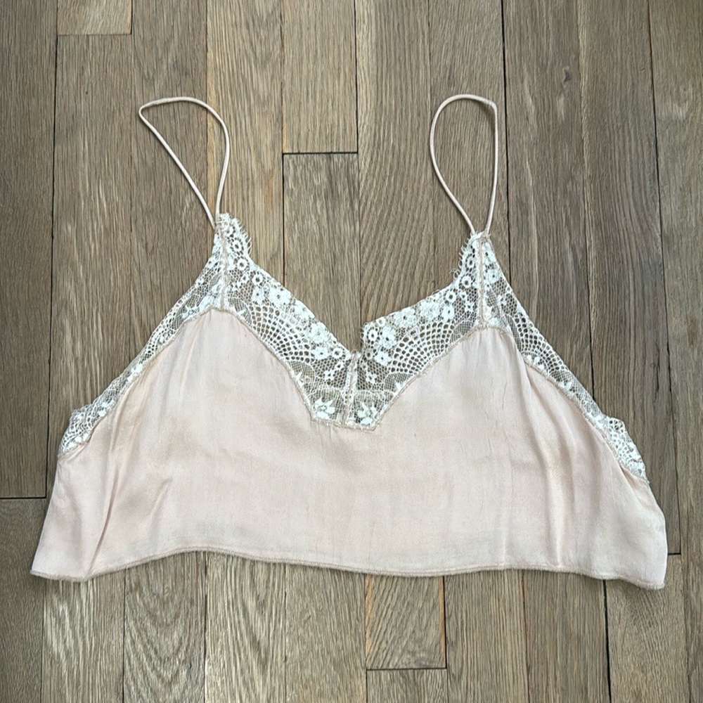 Free People Lace Crop Tank